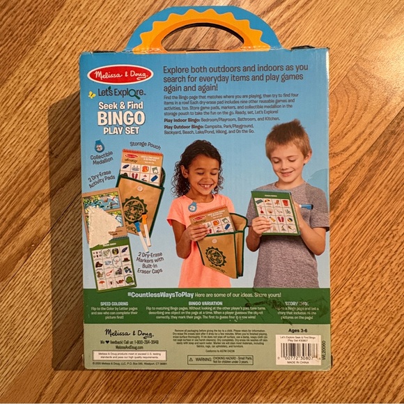 Melissa & Doug Seek & Find Bingo Play Set - Green, Blue, Tan - Picture 3 of 4